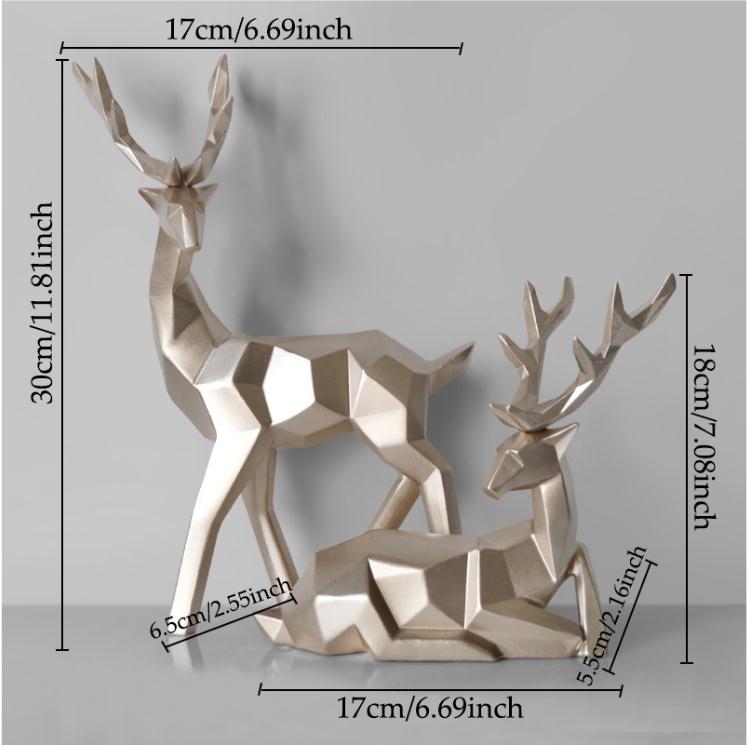 Modern Deer Sculpture 