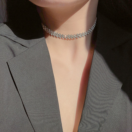 Rhinestone Chain Necklace
